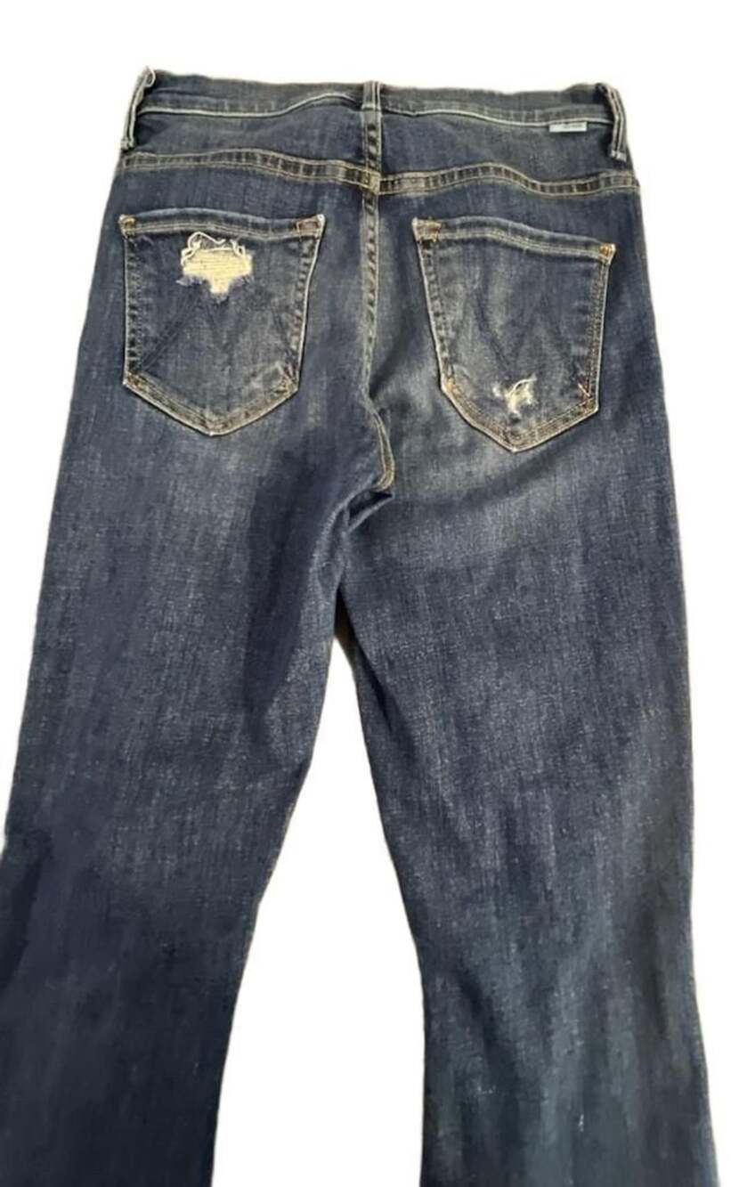 Mother Denim Jeans Size 24 Distressed Dark Wash
